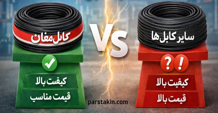 مقایسه کابل مغان با سایر برندها